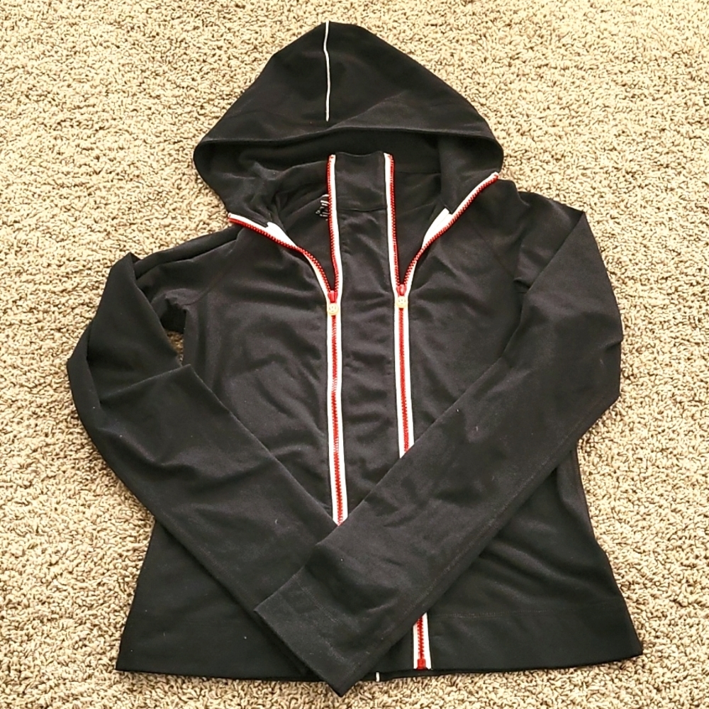 Size adjustable-Lululemon black Hoodie Jacket w/ Double Front Zippers - Picture 1 of 9